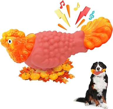 WinTour Tough Dog Toys for Aggressive Chewers, Dog Chew Toys for Large Dogs, Turkey Indestructible Squeaky Dogs Toy to Keep Them Busy - Image 1