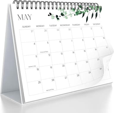 Aesthetic Desk Calendar 2025 - Runs until June 2026 - Beautiful Small Flip Desktop Calendar for Easy Organizing - Image 1