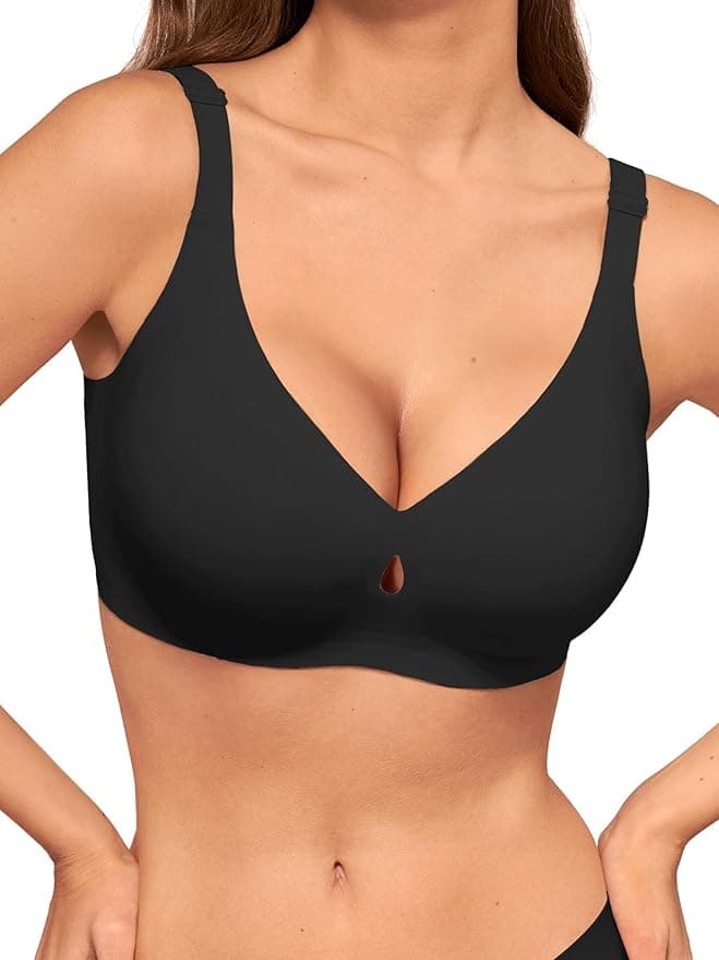 LUCKMEEY Bras for Women No Underwire Wireless Bras - Seamless Push Up Full Coverage Bralettes Comfortable Everyday Bra - Image 1