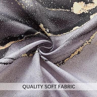 YOSTEV Black Gold Marble Shower Curtain Set, Abstract Marbled Shower Curtains for Bathroom Décor with 12 Metal Hooks, Luxury Modern Waterproof Bath Accessories, 72 x 84 Inch - Image 6