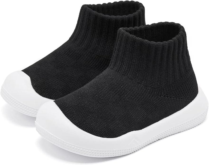 Eashi Baby Boy Girl Non-Skid Indoor Infant Walking Shoes Breathable Warm Elastic Sock Shoes with Memory Sole Protect Toes Outdoor Sneakers - Image 1