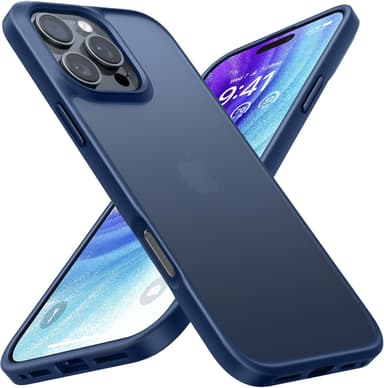 TORRAS Shockproof for iPhone 16 Pro Max Case, 4X Military Grade Drop Proof, Translucent Slim Protective Anti-Scratch Hard PC Back Phone Case for iPhone 16 Pro Max 6.9'', Matte Navy Blue Cover - Image 2