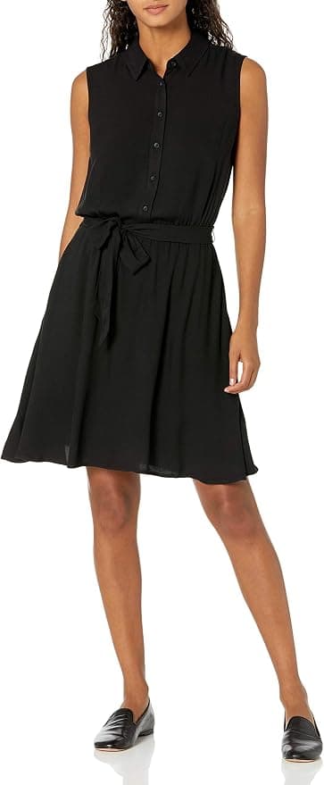 Amazon Essentials womens Sleeveless Relaxed-Fit Woven Shirt Dress - Image 1