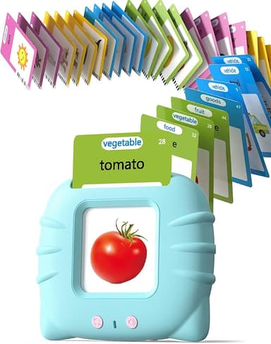 Talking Flash Cards for Toddlers 1 2 3 4 Year Olds, Montessori Language Learning with 224 Words, Pocket Speech Therapy and Autism Playthings, Children's Sensory Educational Device - Image 1