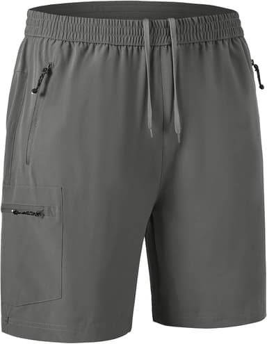 Rdruko Men's Quick Dry Hiking Shorts Lightweight Running Gym Outdoor Active Shorts with Zipper Pockets - Image 2