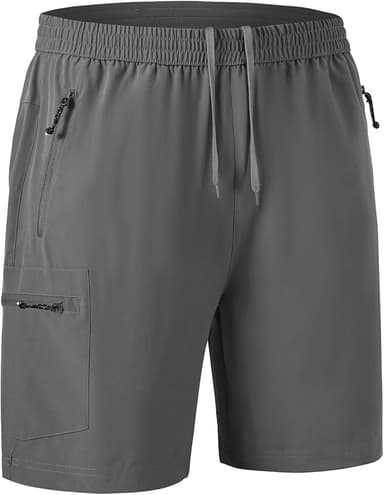 Rdruko Men's Quick Dry Hiking Shorts Lightweight Running Gym Outdoor Active Shorts with Zipper Pockets - Image 1
