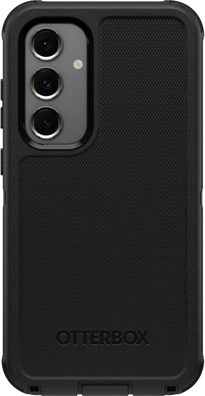 OtterBox Samsung Galaxy S24 FE Defender Series Case - Black, Rugged & Durable, with Port Protection - Image 1