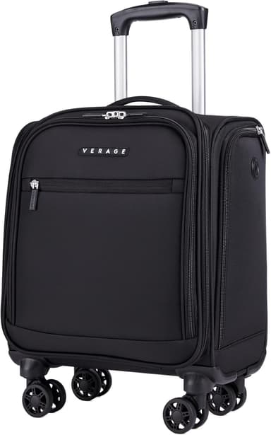 Verage Underseat Carry On Luggage with Wheels, 14.5-Inch Spinner Small Suitcase, Softside Lightweight Travel Bag for Men and Women, Airplane Carry On Bag, Black - Image 2