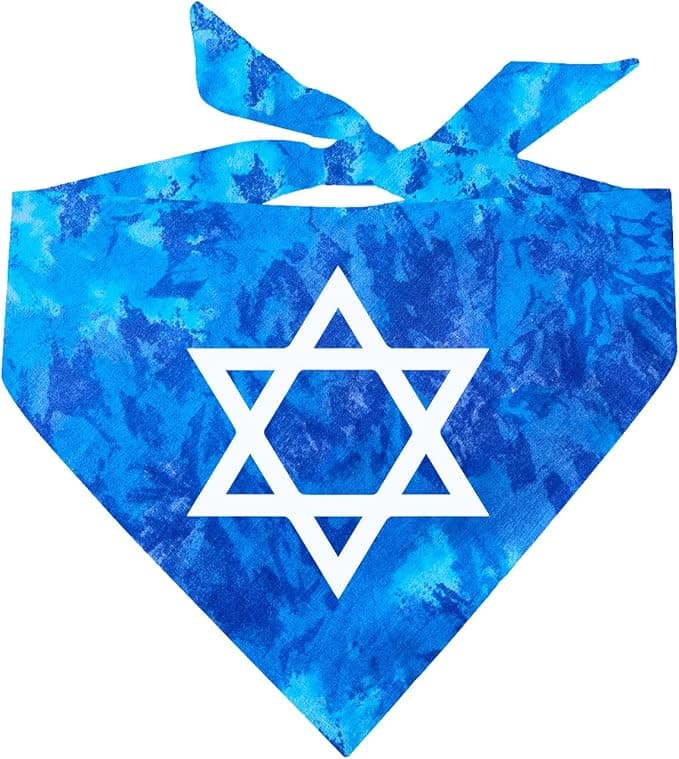 Jewish Star Dog Bandana (Royal Scrunch, OS 161 - Image 1