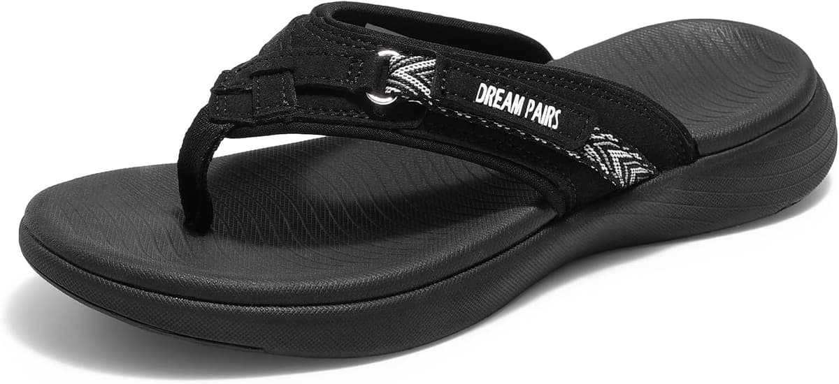 DREAM PAIRS Women's Arch Support Flip Flops Comfortable Thong Sandals - Image 1