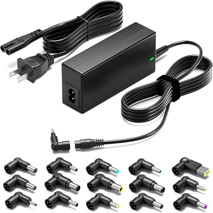 90W Universal AC Adapter Laptop Charger Replacement for Dell HP Acer Asus Lenovo IBM Toshiba Samsung Sony Fujitsu Notebook Ultrabook Chromebook Power Supply Cord - Image 1