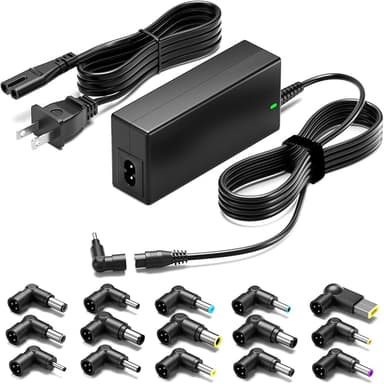 90W Universal AC Adapter Laptop Charger Replacement for Dell HP Acer Asus Lenovo IBM Toshiba Samsung Sony Fujitsu Notebook Ultrabook Chromebook Power Supply Cord - Image 1