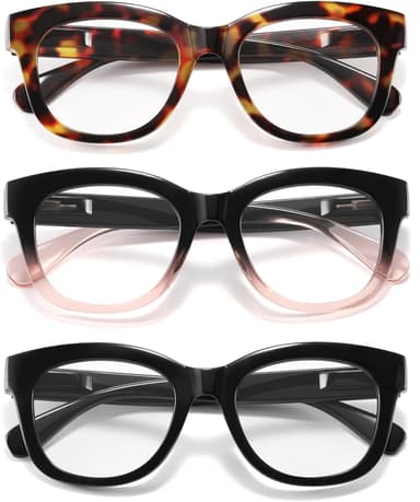 Reading Glasses for Women - Oprah Blue Light Reading Glasses with Spring Hinge, Anti-Glare/Eyestrain Computer Readers - Image 2
