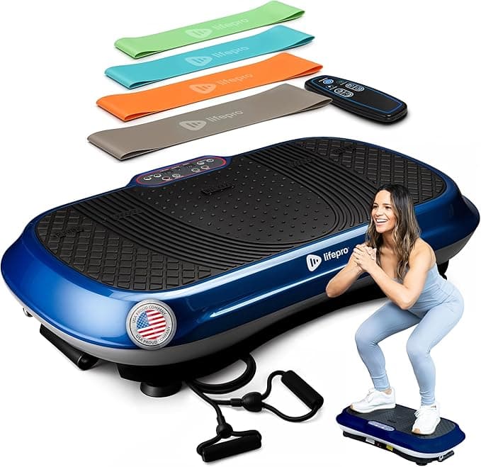 Lifepro Waver Vibration Plate Exercise Machine for Lymphatic Drainage, Muscle Activation, Full-Body Workout Vibrating Platform with Loop Bands, Fitness Equipment for Strength Toning & Fat Loss - Image 1