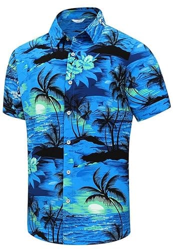 Men's Hawaiian Shirt Tops Vintage Short Sleeve Button Down Beach Shirt Male Tropical Floral Summer Pullover Party Holiday - Image 2