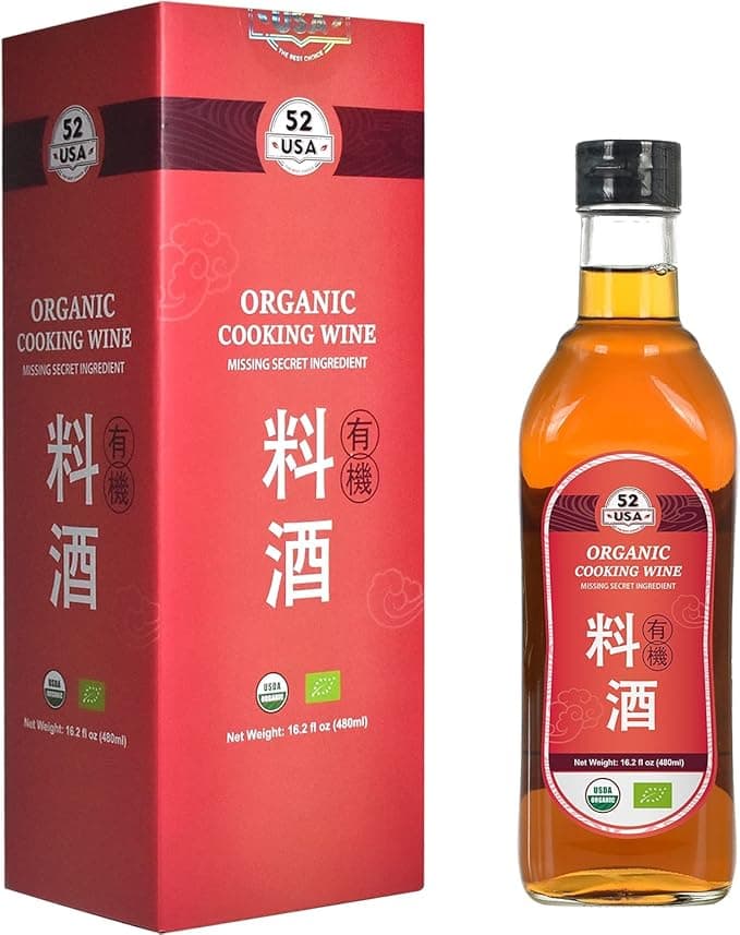 52USA Organic Shaoxing Rice Cooking Wine 16.2oz(480ml), Chinese Asian Cooking Wine, Shao Hsing Rice Wine, Shaoxing Rice Wine, Hsing Rice Wine, Fermented Rice Wine, Homemade Asian Cooking - Image 1