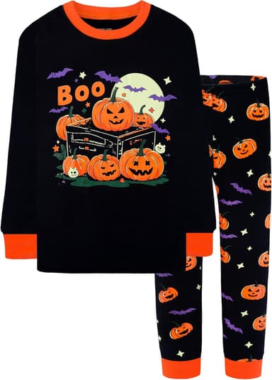 DAUGHTER QUEEN Boys & Girls 100% Cotton Holiday Pajamas, Halloween Christmas Sleepwear 18M-12Y - Image 2