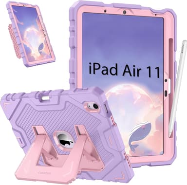 Fintie Case for iPad Air 11-inch M3 (2025) / M2 (2024), iPad Air 5th (2022) / 4th Generation (2020) 10.9 Inch, Fully-Body Rugged Heavy Duty Shockproof Case with Kickstand for Kids, Purple - Image 2