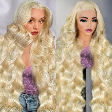613 13x6 Lace Front Wig Human Hair 210 Density 24 Inch Blonde Wig Human Hair Body Wave Blonde Lace Front Wigs Human Hair 613 HD Lace Frontal 13x6 Wigs With Baby Hair for Women Pre Plucked - Image 2