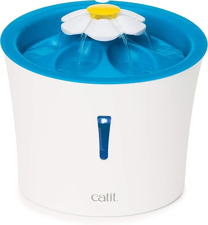 Catit LED Flower Fountain with Triple Action Filter, Cat Drinking Water Fountain, 3 L - Image 1