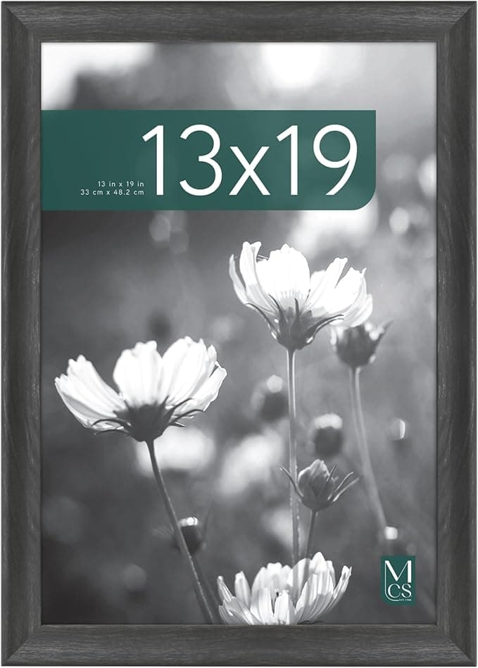 MCS Studio Gallery Classic 13x19 Picture Frame Black Woodgrain Engineered Wood, Vertical & Horizontal Wall Hanging Large Picture Frame for Photos, Posters & Art Prints (1-Pack - Image 1