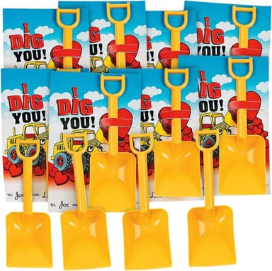 "I Dig You" Valentine's Day Exchanges Cards with 6" Shovel - 4" x 6.25" (Pack of 12) - Fun Cards with To/From Area for Easy Exchanges - Image 2