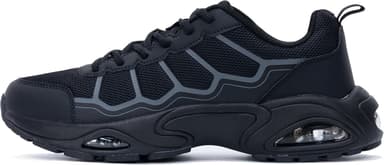 Mens Running Shoes Athletic Tennis Shoes Lightweight Sport Workout Sneaker for Walking Gym Jogging BlackGrey Size 11 - Image 2