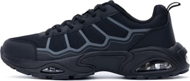 Mens Running Shoes Athletic Tennis Shoes Lightweight Sport Workout Sneaker for Walking Gym Jogging BlackGrey Size 11 - Image 1