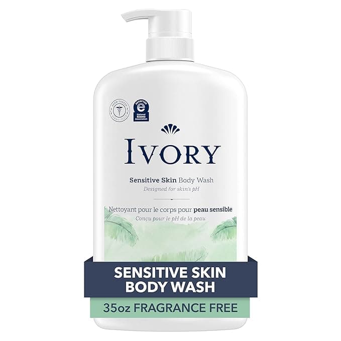 Ivory Body Wash, Designed for the Whole Family, Gentle Formula, Free of Dyes Heavy Perfumes Parabens Phthalates & Silicones, Fragnance-Free, 35 oz - Image 1