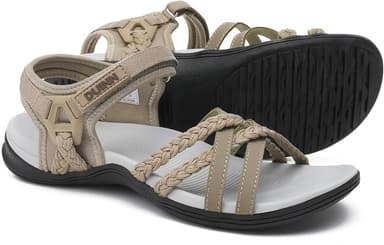 UBFEN Womens Hiking Comfort Sport Sandals Beach Vacation Camping Casual Sport Sandals with Adjustable Straps and Arch Support - Image 1