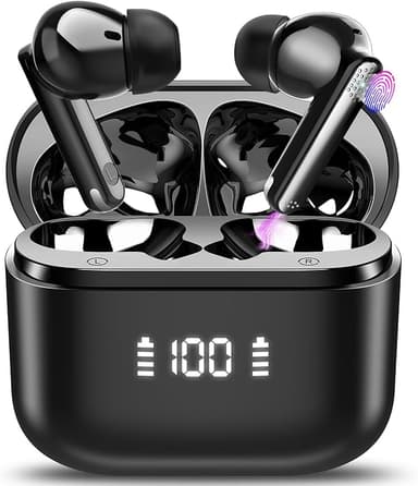 Ai Translation Earbuds Real Time, 3-in-1 Buletooth 5.3 Translator Earbuds with 134 Languages/4 Translation Modes, 48H Headphones Translator with Permanently Valid APP for Travel/Business/Leaning - Image 1