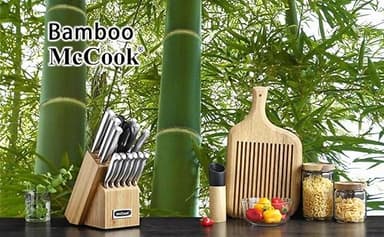 McCook® Knife Sets,German Stainless Steel Knife Block Sets with Built-in Sharpener - Image 4