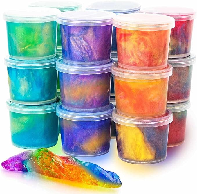 24 Pack Mini Slime, Galaxy Slime Party Favors, Stretchy Slime Kit for Classroom Prizes, Christmas Stocking Stuffers, Goodie Bag Stuffers,Easter Basket Stuffers for Kids Boys Girls 5-12 - Image 1