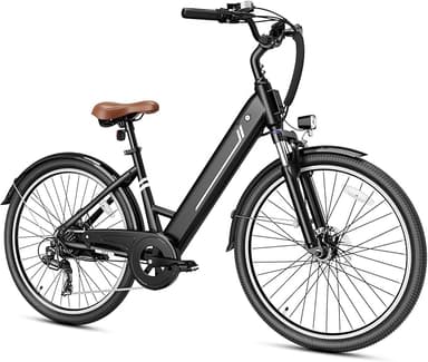 Jasion YC1 ST 26" Electric Bike, 750W Peak Motor, Step-Through Ebike for Adults, 360WH Removable Battery, Up to 40miles, Max 23MPH Urban Commuter E-Bike, 7 Speeds & Front Suspension - Image 1