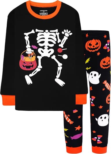 DAUGHTER QUEEN Boys & Girls 100% Cotton Holiday Pajamas, Halloween Christmas Sleepwear 18M-12Y - Image 1