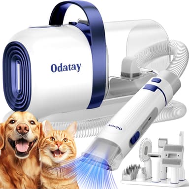 Odatay Dog Grooming Kit, 12,000Pa Strong Pet Grooming Vacuum for Dogs with Clipper Nail Grinder, 2L Dust Cup, 5 Suction Levels Dog Hair Vacuum with 7 Pet Grooming Tools for Shedding and Home Cleaning - Image 2