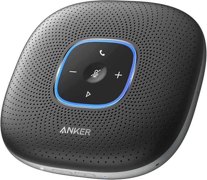 Anker PowerConf Speakerphone, Zoom Certified Conference Speaker with 6 Mics, 360° Enhanced Voice Pickup, 24H Call Time, Bluetooth 5.3, USB C, Compatible with Leading Platforms for Personal Workspaces - Image 1