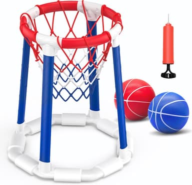 CHMYWJ Pool Basketball Hoop Pool Games Pool Toys with 2 Basketballs Floating Basketball Hoop for Pool for Kids & Adults Indoor Outdoor - Image 2