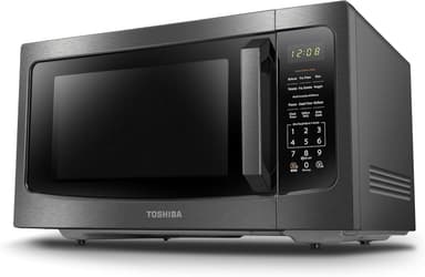 TOSHIBA ML-EM45P(BS) Countertop Microwave Oven with Smart Sensor and Position Memory Turntable, Function, 1.6 Cu.ft 13.6" Removable Black Stainless Steel, 1200W - Image 1