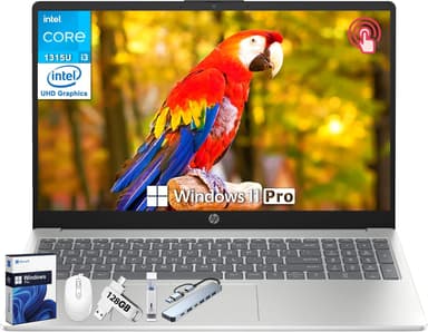 HP 15.6" Touchscreen Laptop for Student & Business, Microsoft Office Lifetime License, Intel 13th Gen Core i3-1315U, 64 GB RAM, 2 TB SSD, Intel UHD Graphics, Fast Charge, HD Camera, Windows 11 Pro - Image 2