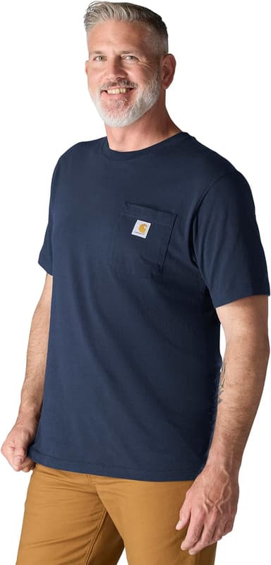 Carhartt Mens Loose Fit Heavyweight Short-Sleeve Pocket T-Shirt (Also Available in Big & Tall - Image 2