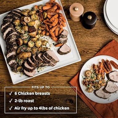 Ninja, Toaster Oven, Air Fryer, Thermometer, Toaster Oven Air Fryer Combo, Stainless Steel, Quick meals, Fries, Frozen Food, Air Fry, Dehydrate, Reheat, 13-in-1,Less Oil, Flip Away Oven, Foodi, SP351 - Image 8