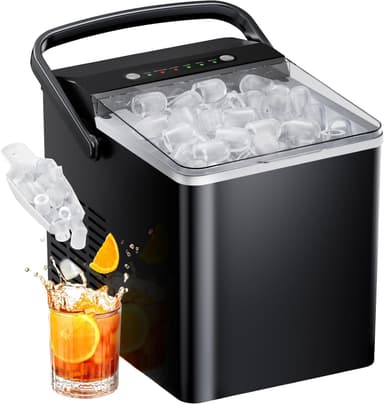 Ice Makers Countertop, Ice Maker with Self-Cleaning 1.8L Water Tank Large Ice Basket, Portable Ice Machine Produces 9 Ice Cubes in Just 6 Minutes Ideal for Home Kitchens and RVs - Image 2