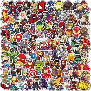 200PCS Teens Hero Stickers for Water Bottles Superhero Stickers for Boys Teens Adults Waterproof Vinyl Stickers Bulk for Skateboard Luggage Laptops Bumper Comic Legends Theme Party Supplies - Image 1