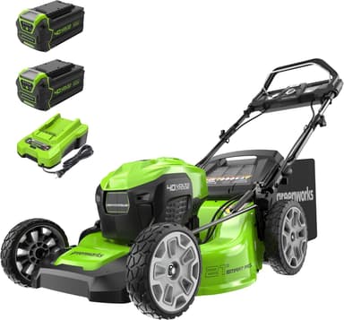 Greenworks 40V 21" Brushless Cordless (Smart Pace / Self-Propelled) Lawn Mower (75+ Compatible Tools), (2) 4.0Ah Batteries and Charger Included - Image 2