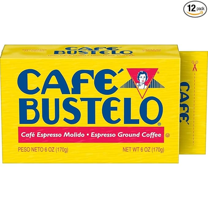 Café Bustelo Espresso Dark Roast Ground Coffee Brick, 6 Ounces (Pack of 12 - Image 1