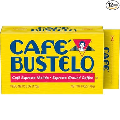 Café Bustelo Espresso Dark Roast Ground Coffee Brick, 6 Ounces (Pack of 12 - Image 1