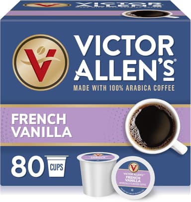 Victor Allen's Coffee French Vanilla Flavored, Medium Roast, 80 Count, Single Serve Coffee Pods for Keurig K-Cup Brewers - Image 2