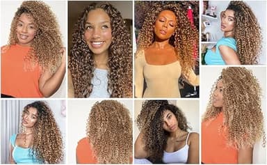 YXCHERISHAIR 8 Packs Curly Crochet Hair GoGo Curl Crochet hair for Women Deep Wave Braiding hair,Synthetic Bohemian Crochet Braids Water Wave Crochet hair Extensions (18inch, 33/27) - Image 7