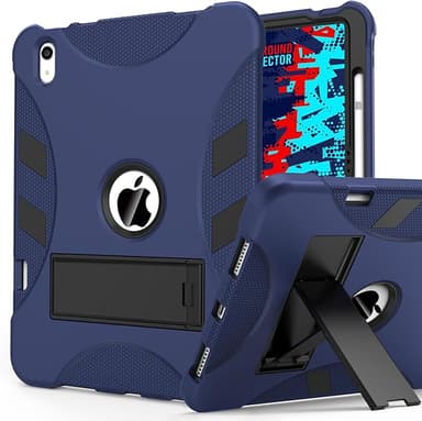 Rantice Military-Grade Tested Case for iPad 10th Generation 10.9" / iPad 11-inch (A16) 11th Generation, Heavy Duty Shockproof Protective iPad Case with Kickstand & Pencil Holder, DarkBlue+Black - Image 1